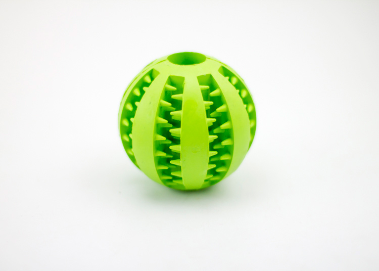 Green ball, upright view